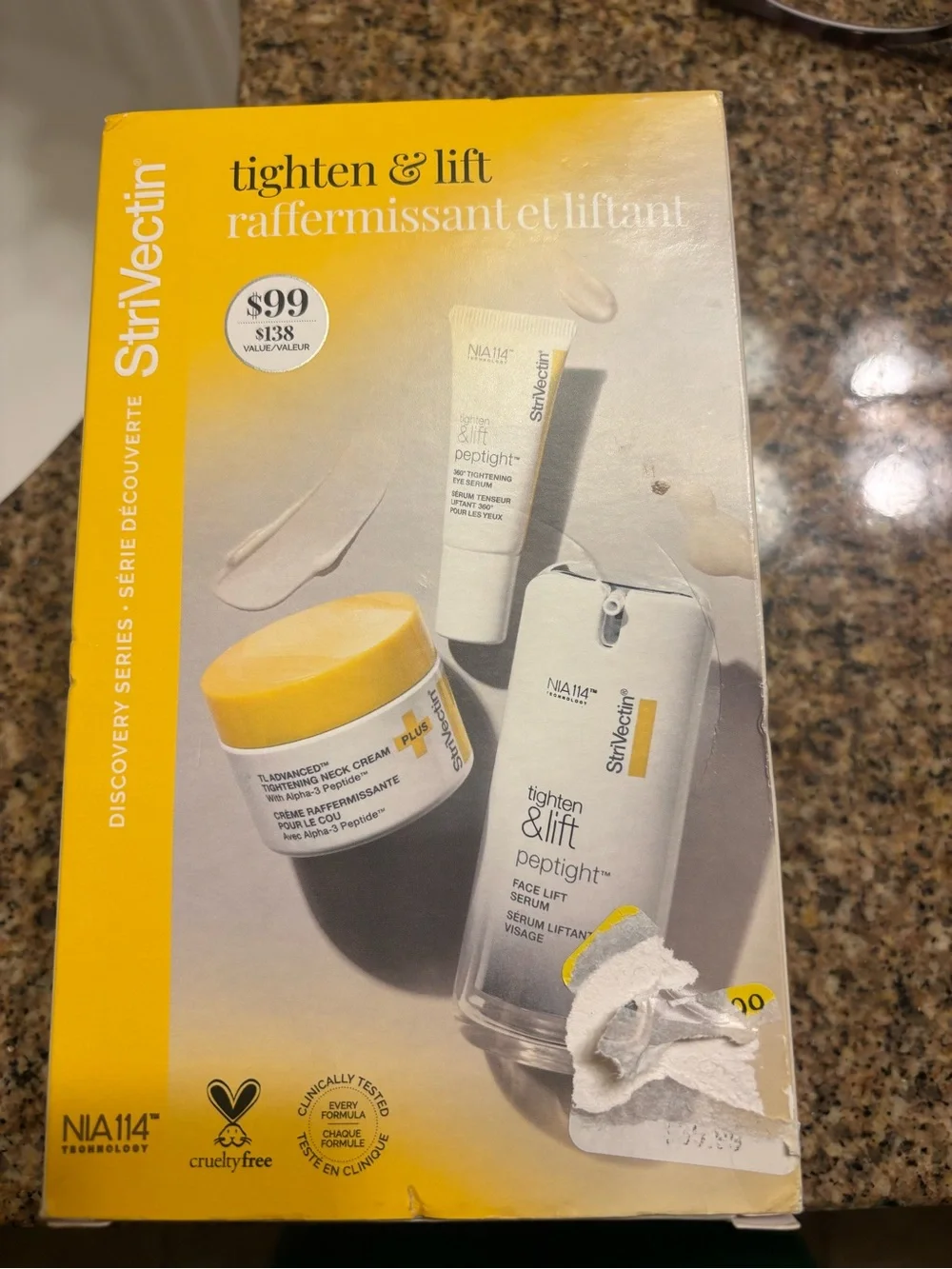 StriVectin Tighten & Lift Serum and Cream Set - Yellow and White Packaging